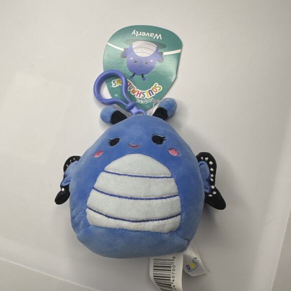 Kellytoy Other - Squishmallows 3.5” Waverly Blue Butterfly Insect Bug Plush Clip Squishmallow New